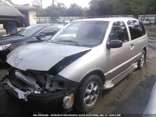 4N2ZN16T21D814044 - 2001 NISSAN QUEST SE ფერფლისფერი ფოტო 2