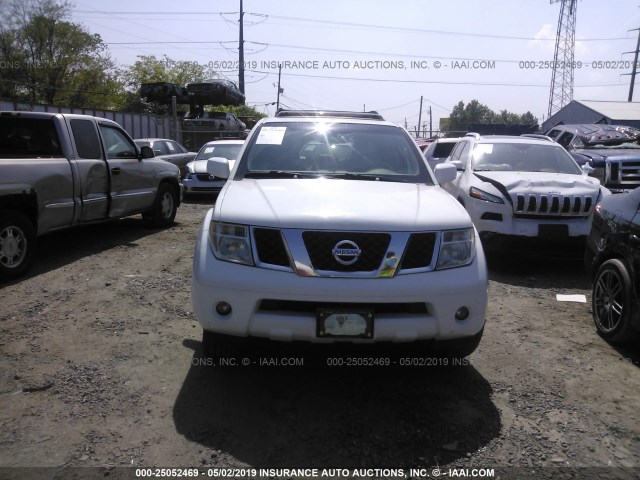 5N1AR18W57C619724 - 2007 NISSAN PATHFINDER LE/SE/XE WHITE photo 6