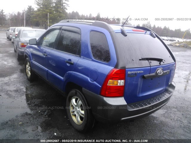 KNDJE723057116013 - 2005 KIA NEW SPORTAGE  BLUE photo 3