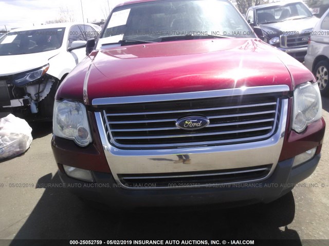 1FMEU73E16UB41277 - 2006 FORD EXPLORER XLT RED photo 6