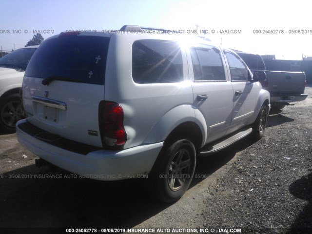 1D4HD48D95F615059 - 2005 DODGE DURANGO SLT WHITE photo 4