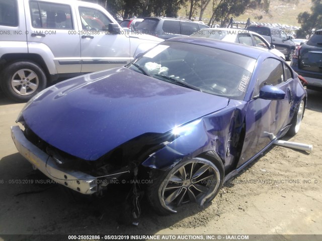 JN1BZ34D28M706178 - 2008 NISSAN 350Z COUPE BLUE photo 2