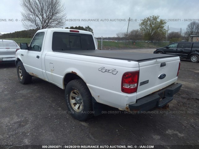 1FTYR11U68PA51568 - 2008 FORD RANGER WHITE photo 3