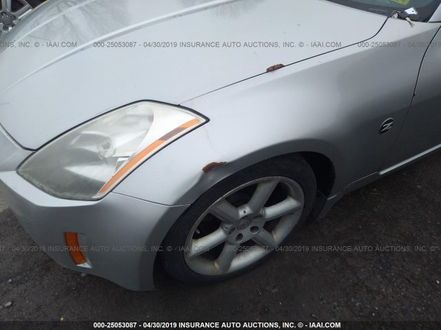 JN1AZ34E73T009382 - 2003 NISSAN 350Z COUPE SILVER photo 6