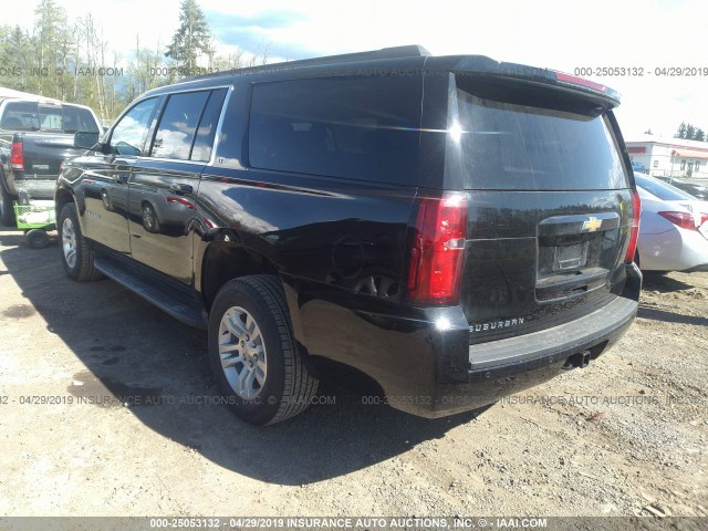 1GNSKHKC5KR176377 - 2019 CHEVROLET SUBURBAN K1500 LT BLACK photo 3