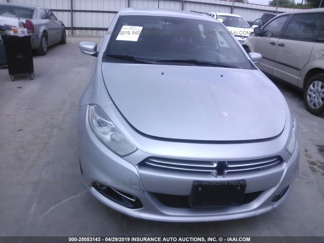 1C3CDFCH3DD323290 - 2013 DODGE DART LIMITED/R/T SILVER photo 6