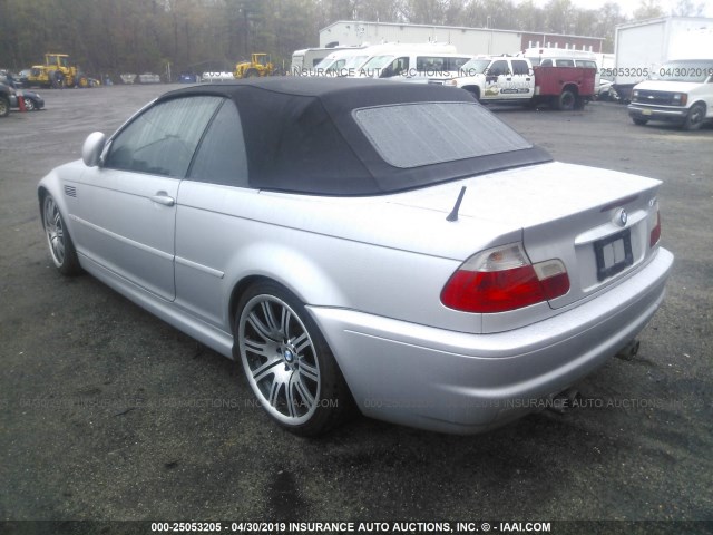 WBSBR93402EX21824 - 2002 BMW M3 SILVER photo 3