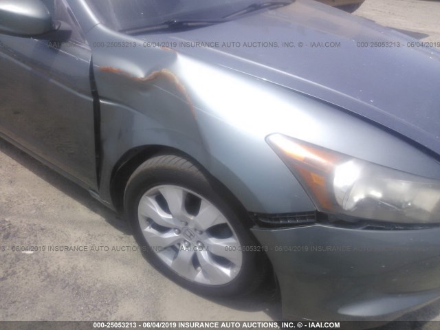 1HGCP26748A118925 - 2008 HONDA ACCORD GREEN photo 6