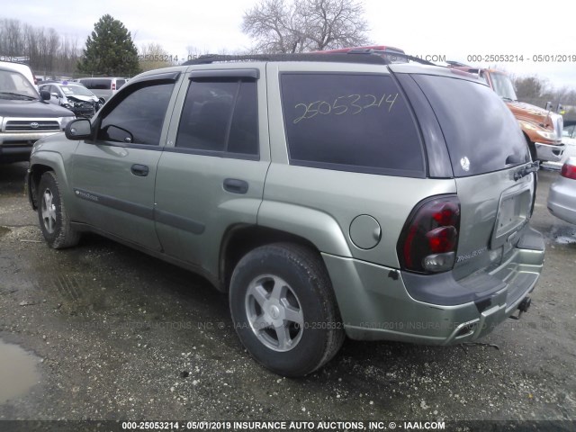 1GNDT13S842403933 - 2004 CHEVROLET TRAILBLAZER LS/LT GREEN photo 3