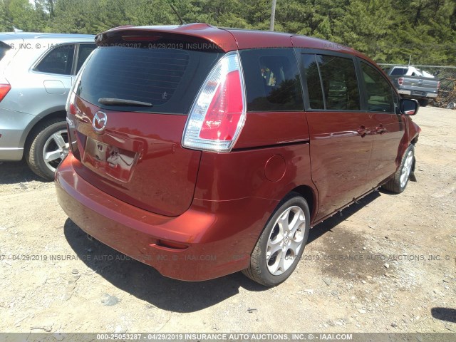 JM1CR2W33A0387158 - 2010 MAZDA 5 RED photo 4