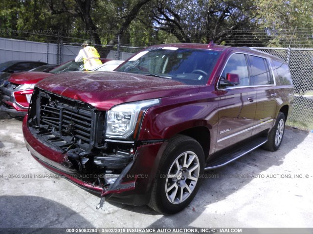 1GKS1HKJXKR215530 - 2019 GMC YUKON XL DENALI BURGUNDY photo 2