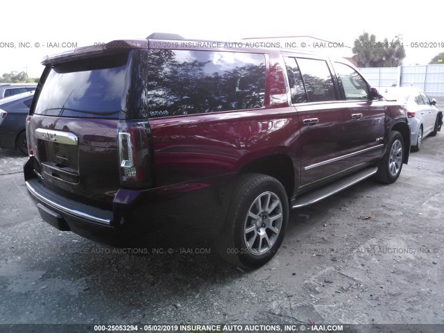 1GKS1HKJXKR215530 - 2019 GMC YUKON XL DENALI BURGUNDY photo 4