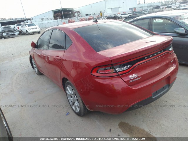 1C3CDFBA5DD226757 - 2013 DODGE DART SXT RED photo 3