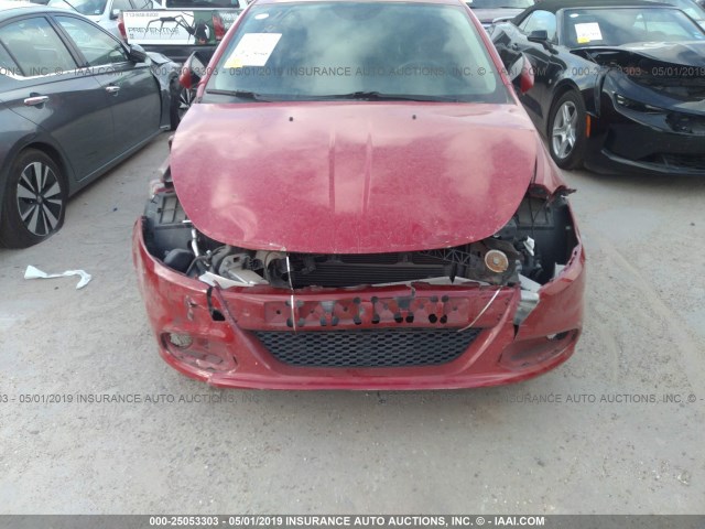 1C3CDFBA5DD226757 - 2013 DODGE DART SXT RED photo 6