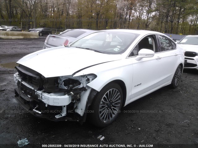 3FA6P0RUXJR226274 - 2018 FORD FUSION TITANIUM/PLATINUM HEV WHITE photo 2