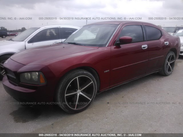 2B3KA53H96H424724 - 2006 DODGE CHARGER R/T RED photo 2