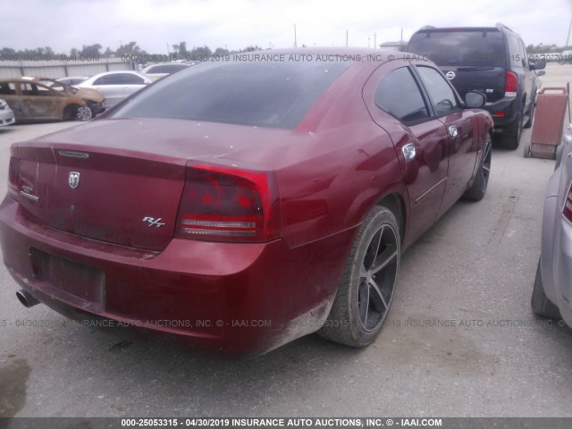 2B3KA53H96H424724 - 2006 DODGE CHARGER R/T RED photo 4