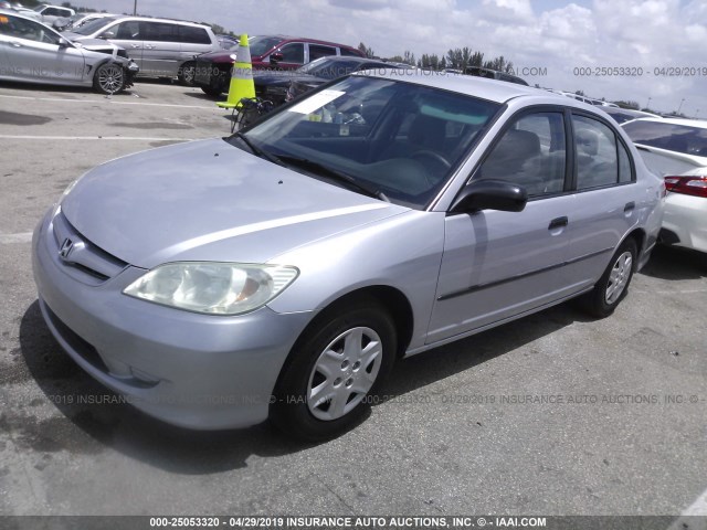 1HGES16374L005113 - 2004 HONDA CIVIC DX VP Gümüş foto 2