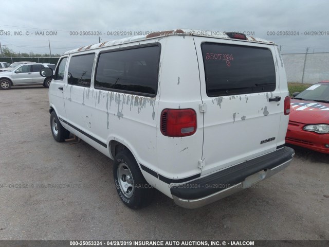 2B6HB11Y22K140001 - 2002 DODGE RAM VAN B1500 WHITE photo 3