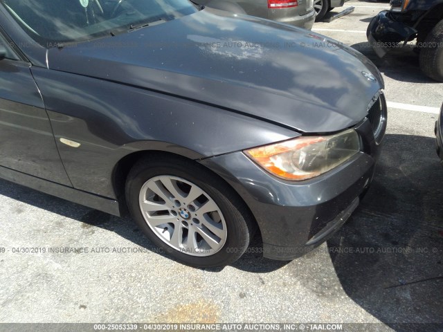 WBAVB175X6NK33626 - 2006 BMW 325 I AUTOMATIC GRAY photo 6