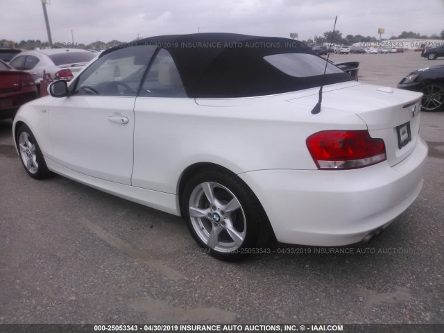 WBAUL7C50CVM81834 - 2012 BMW 128 I WHITE photo 3