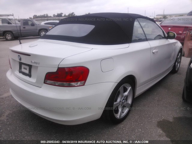 WBAUL7C50CVM81834 - 2012 BMW 128 I WHITE photo 4