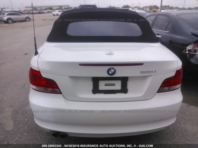 WBAUL7C50CVM81834 - 2012 BMW 128 I WHITE photo 6