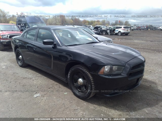 2B3CL1CT7BH600272 - 2011 DODGE CHARGER POLICE BLACK photo 1