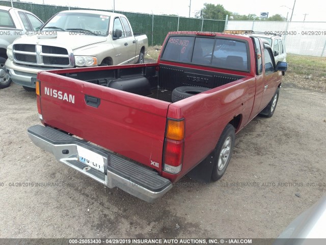 1N6SD16S8VC377321 - 1997 NISSAN TRUCK RED photo 4