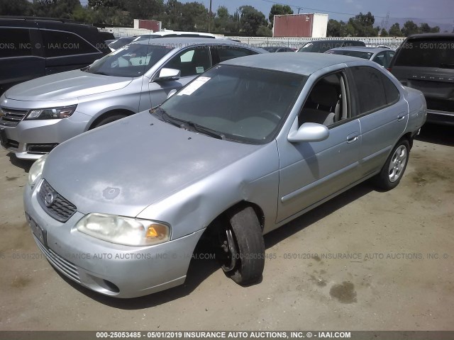 3N1CB51D33L707738 - 2003 NISSAN SENTRA XE/GXE SILVER photo 2