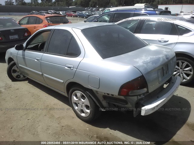 3N1CB51D33L707738 - 2003 NISSAN SENTRA XE/GXE SILVER photo 3