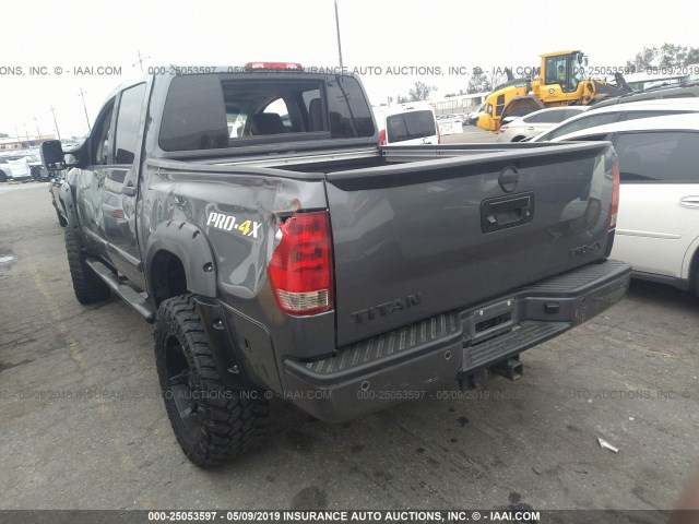 1N6AA0EC6EN510672 - 2014 NISSAN TITAN S/SV/SL/PRO-4X GRAY photo 3