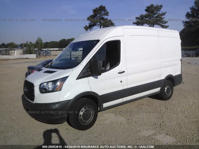 1FTYE1CM3JKA84166 - 2018 FORD TRANSIT WHITE photo 2