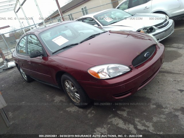 1FAFP56295A255958 - 2005 FORD TAURUS SEL RED photo 1