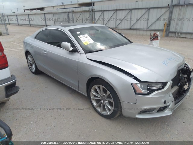 WAULFAFR9DA001331 - 2013 AUDI A5 PREMIUM PLUS SILVER photo 1