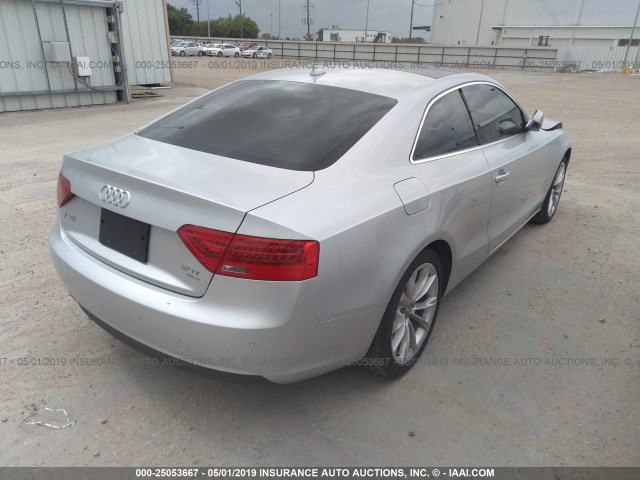 WAULFAFR9DA001331 - 2013 AUDI A5 PREMIUM PLUS SILVER photo 4