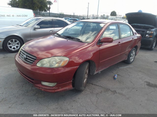 1NXBR32E53Z136657 - 2003 TOYOTA COROLLA CE/LE/S RED photo 2