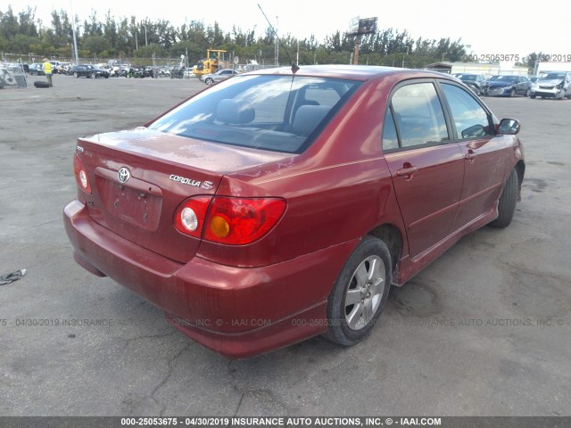 1NXBR32E53Z136657 - 2003 TOYOTA COROLLA CE/LE/S RED photo 4