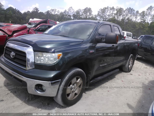 5TFRV541X7X012554 - 2007 TOYOTA TUNDRA DOUBLE CAB SR5 GREEN photo 2