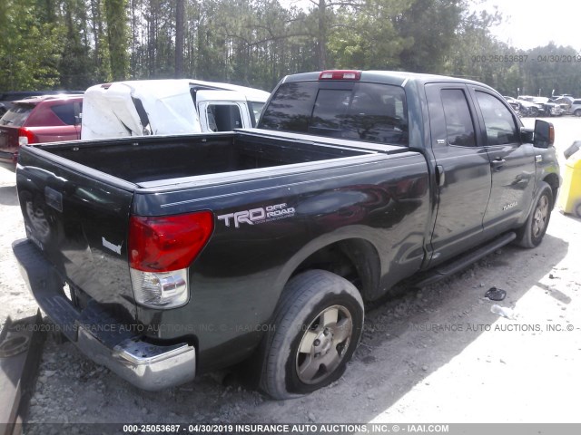 5TFRV541X7X012554 - 2007 TOYOTA TUNDRA DOUBLE CAB SR5 GREEN photo 4