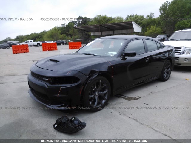 2C3CDXHG3KH608710 - 2019 DODGE CHARGER GT BLACK photo 2