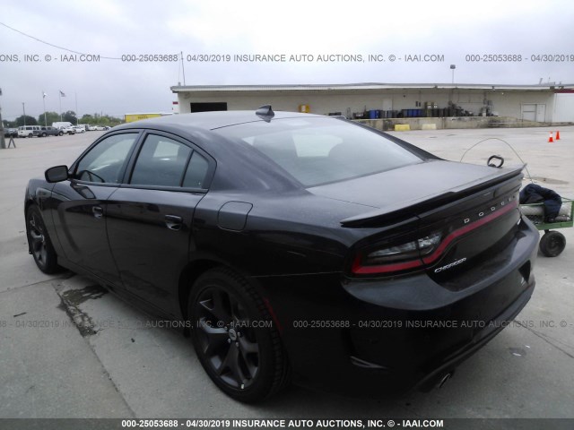 2C3CDXHG3KH608710 - 2019 DODGE CHARGER GT BLACK photo 3