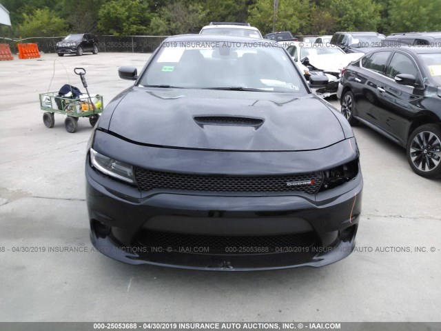 2C3CDXHG3KH608710 - 2019 DODGE CHARGER GT BLACK photo 6