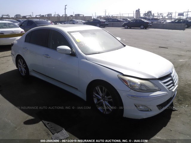 KMHGC4DF5CU185389 - 2012 HYUNDAI GENESIS 4.6L WHITE photo 1