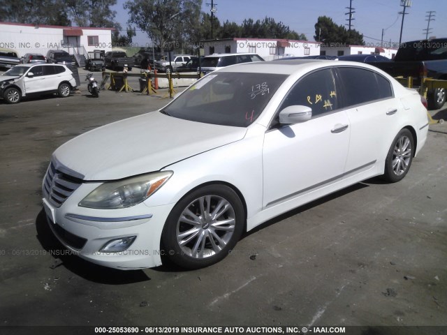 KMHGC4DF5CU185389 - 2012 HYUNDAI GENESIS 4.6L WHITE photo 2