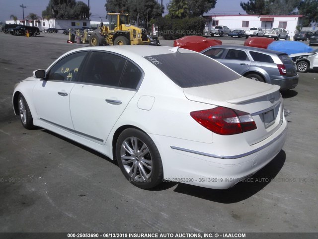 KMHGC4DF5CU185389 - 2012 HYUNDAI GENESIS 4.6L WHITE photo 3