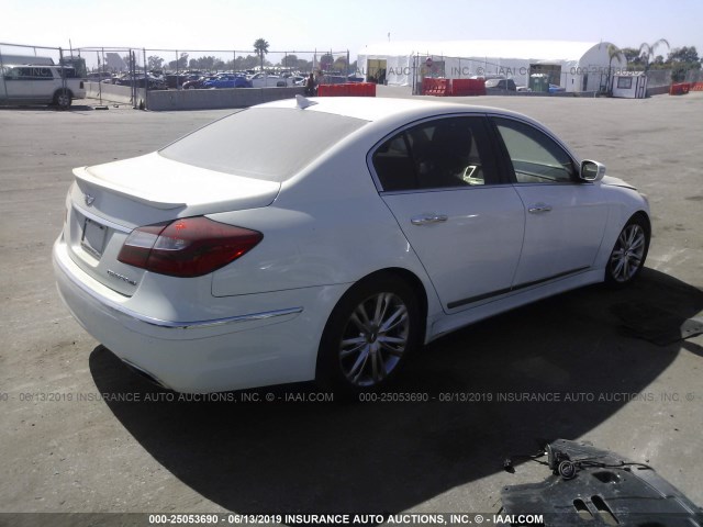 KMHGC4DF5CU185389 - 2012 HYUNDAI GENESIS 4.6L WHITE photo 4