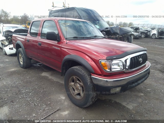 5TEHN72N91Z780913 - 2001 TOYOTA TACOMA DOUBLE CAB RED photo 1