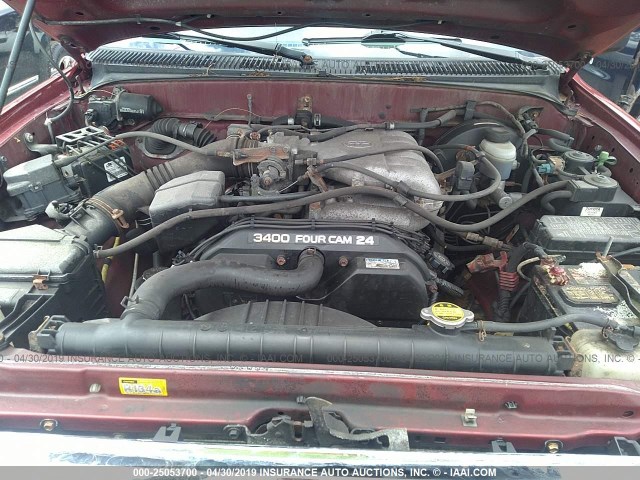 5TEHN72N91Z780913 - 2001 TOYOTA TACOMA DOUBLE CAB 红色 照片 10