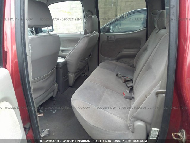 5TEHN72N91Z780913 - 2001 TOYOTA TACOMA DOUBLE CAB 红色 照片 8